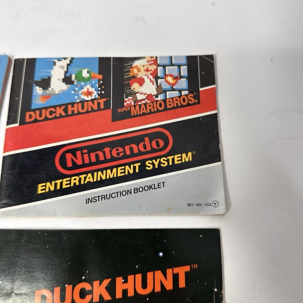 Lot of 4 Nintendo NES Manuals Kirby Super Mario Bros Duck Hunt WrestleMania